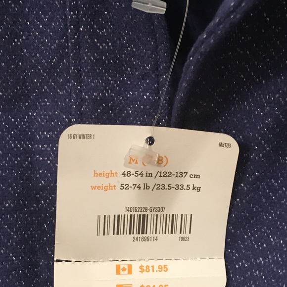 HP 12/11 NEW!! GYMBOREE Blue & silver sparkle light  jacket - Picture 4 of 6